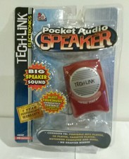 Tech Link Pocket Audio Speaker NOS still sealed connects to MP3 CD computer more
