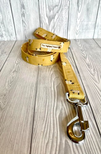 3/4" Ewe Soft Handmade Adjustable Dog Collar silver clip S-XL - Picture 6 of 8