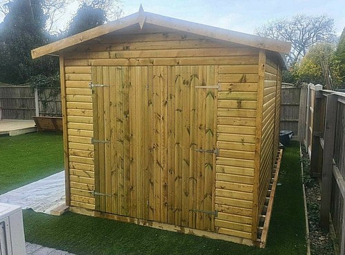 12X8 TANALISED TIMBER HEAVY DUTY WORKSHOP SHED 12X8 - Picture 4 of 12