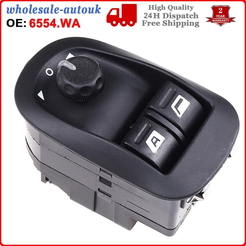 Electric Power Window Switch Mirror Button Control 6554.WA for Peugeot 206 306 - Image 2 of 4