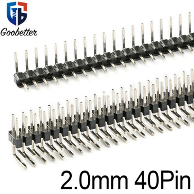 Single/Double Row Male PCB Right Angle Header Strip Connector 40 Pin 2.0mm Strip