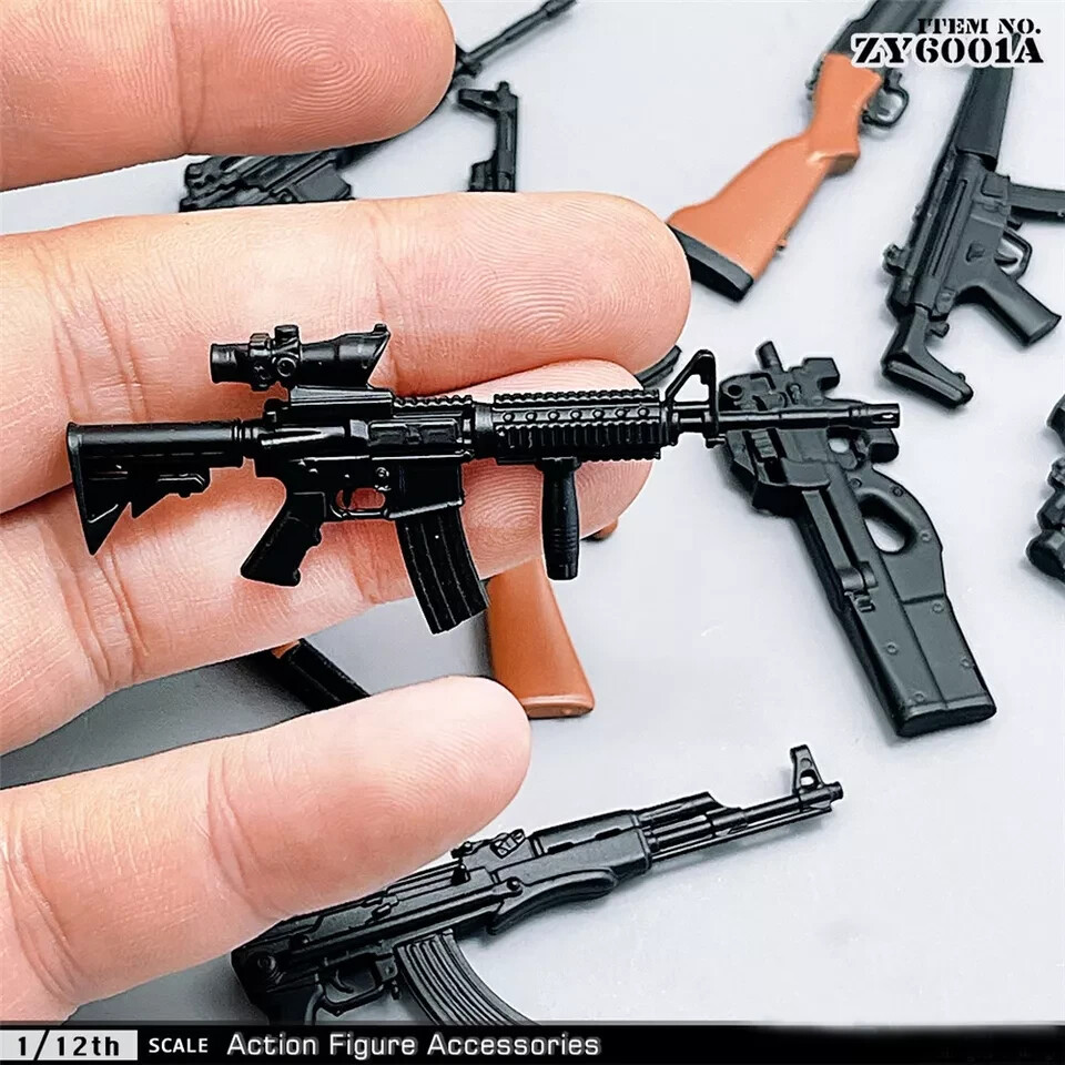 9PCS 1:12 Gun Rifle Weapon Toys Model For 6'' Male TBL SHF Action