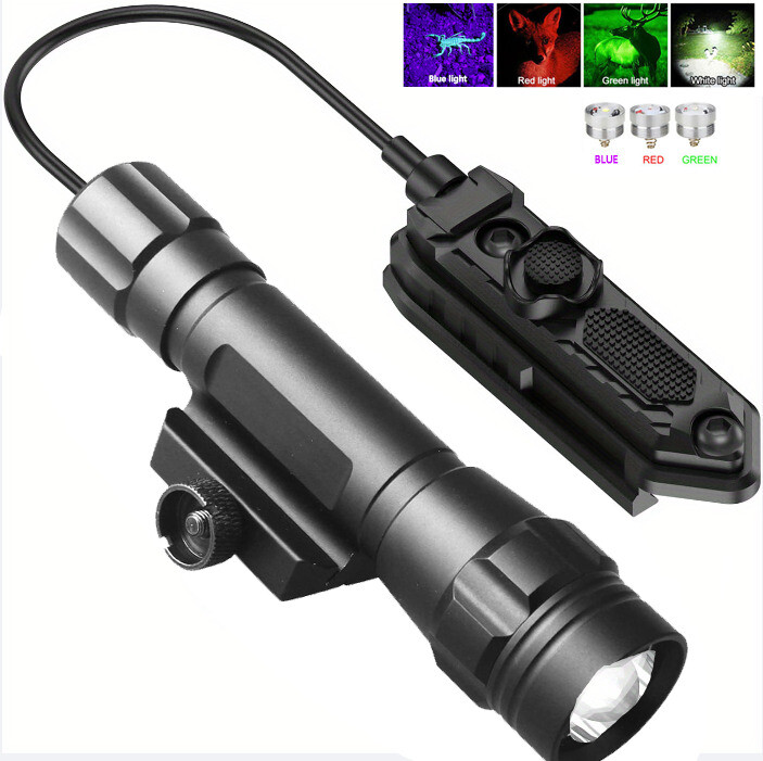 1200LM RGBW Flashlight with Remote Pressure Switch Mounted Weapon Light