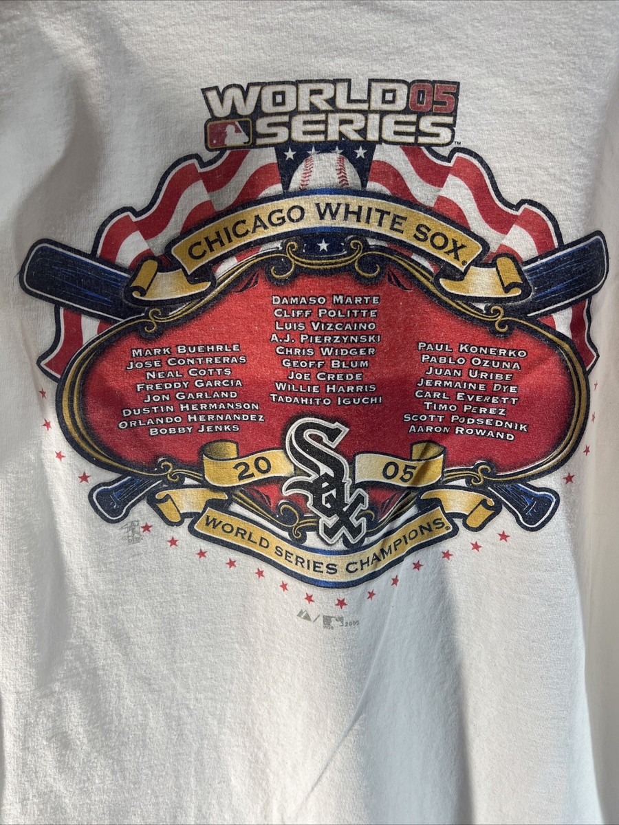 2005年 ワールドシリーズチャンピオン シカゴ・ホワイトソックス Tシャツ 2005 Chicago White Sox World Series Shirt - Cartoon Graphic