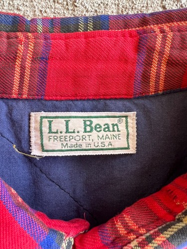 Vintage 80's L.L. Bean Tartan Button Up Overshirt - Picture 5 of 5