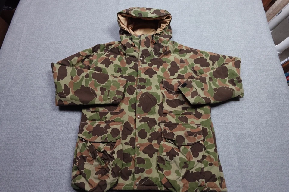 Vintage Cabalas Camo Jacket Brown Goretex Hooded Frogskin Made in USA Thinsulate - Image 2 of 4