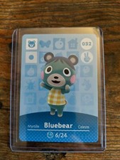 Animal Crossing Amiibo Card Series 1- Bluebear - 32 Mint - US Authentic