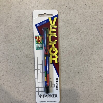 Parker Vector - Rainbow Geometric Ball Pen Black Medium