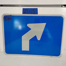 Authentic Traffic Highway Road Street Arrow Sign 45Degree Right 21" X 15" 12-204