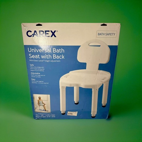 Carex Universal Bath Seat with Back New Open Box
