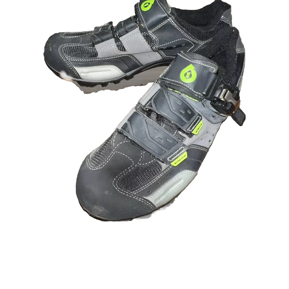 Zapatos de ciclismo Sixsixone Peak talla 8 EE. UU. negros y grises y limas Foto 2 de 4