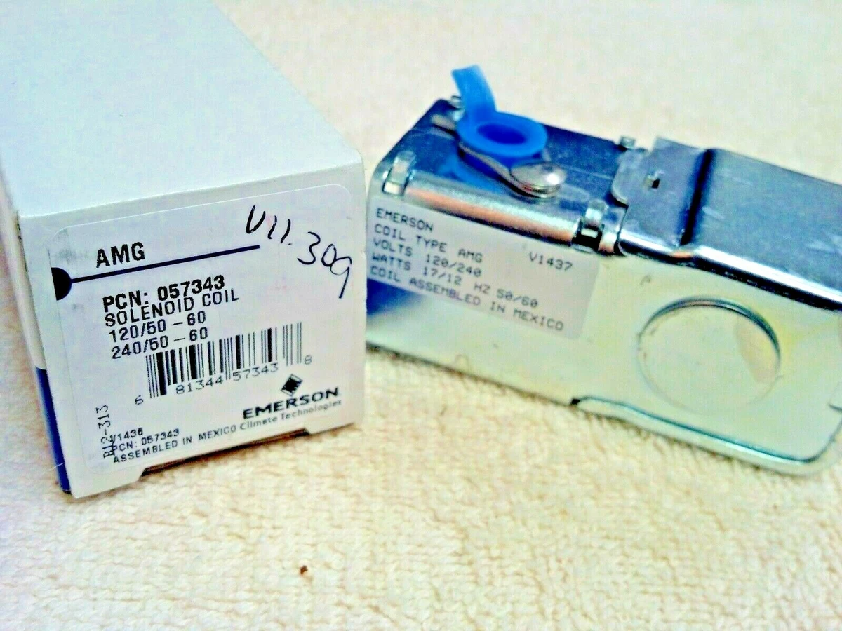 Solenoid Coil, EMERSON, AMG, DUAL VOLTAGE, 120 OR 240 VOLTS, PART 