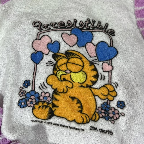Rare Vintage Garfield Baby Bubble Romper "Irresistible" 1978 70's Outfit MINT S1 - Picture 2 of 11