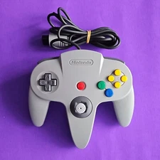 Official Nintendo 64 GRAY Controller AUTHENTIC 👾 OEM N64 Remote NUS-005 USED
