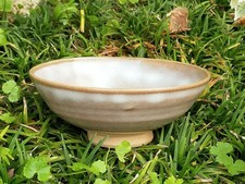 Tea Bowl Antique Japanese Summer Signed Flat Chawan Ceramic Collectible