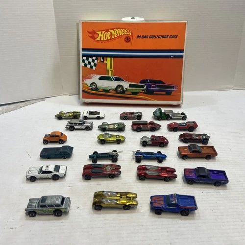 Lot 23 ORIGINAL Vintage Hot Wheels Redline Lot w/ 1967 Case