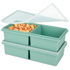 2 cup Silicone Freezer Trays with Lids, Silicone Soup Freezer Molds, Easily p...