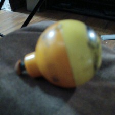 Vintage 1975 Mattel WIZZZER ZAP Spinning Top Orange Yellow