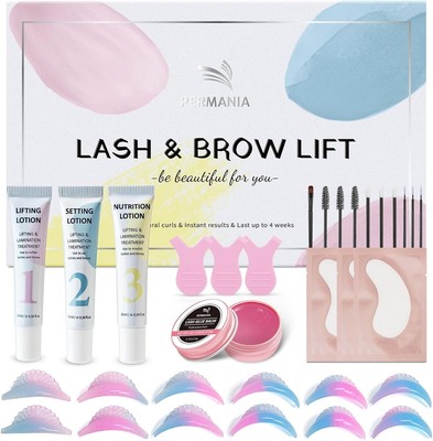 PERMANIA Lash Lift Kit, verbessertes Wimperndauerwelle Kit & mit Wimpernkleber Balsam 