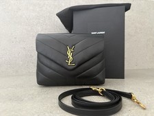 Borsa a tracolla Saint Laurent Loulou Toy nera in pelle