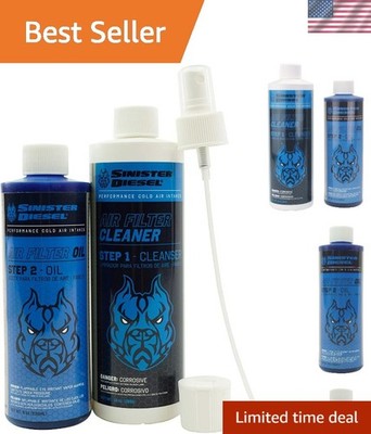 Comprehensive Air Filter Maintenance Kit with Powerful Cleaning Solution & Oil