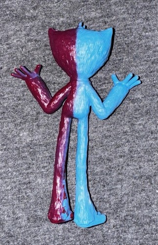Poppy Playtime Red Burgundy Blue Scary Huggy Wuggy Bendy Action Figure B11 - Picture 2 of 2