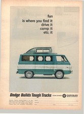 Pubblicità originale Dodge Sportsman Camper Van 1965 stampa 8,5x11