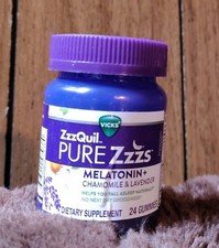Vicks Pure ZZZS Melatonin Gummies 24cnt Chamomile and Lavender
