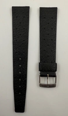 Genuine Vintage Swiss Black Tropic Star Dive Watch Band 19 mm - Photo 1/4