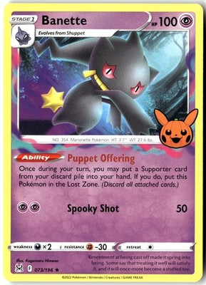 Banette 073/196 Rare Trick or Trade BOOster 2023 Pokemon Near Mint