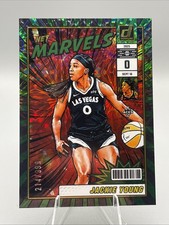 2025 Donruss WNBA #15 Jackie Young Net Marvels Green Fireworks #/399