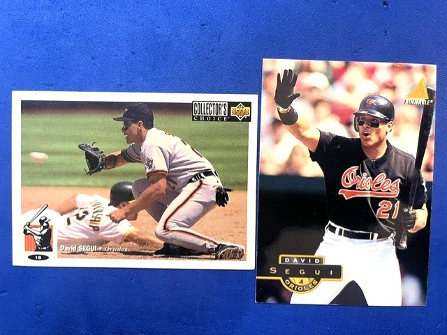 David Segui 1994 UD Collector's Choice & 1994 Pinnacle Baseball - Orioles