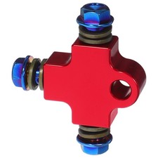  Motorcycle Brake Line Holder: 3 Way Hydraulic Brake Hose Line Adaptor Spliter -