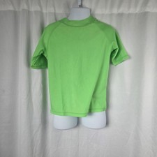 Ailefoty Rash Guard Swim Shirt Kids Size 5 Green Short Sleeve Solid Top