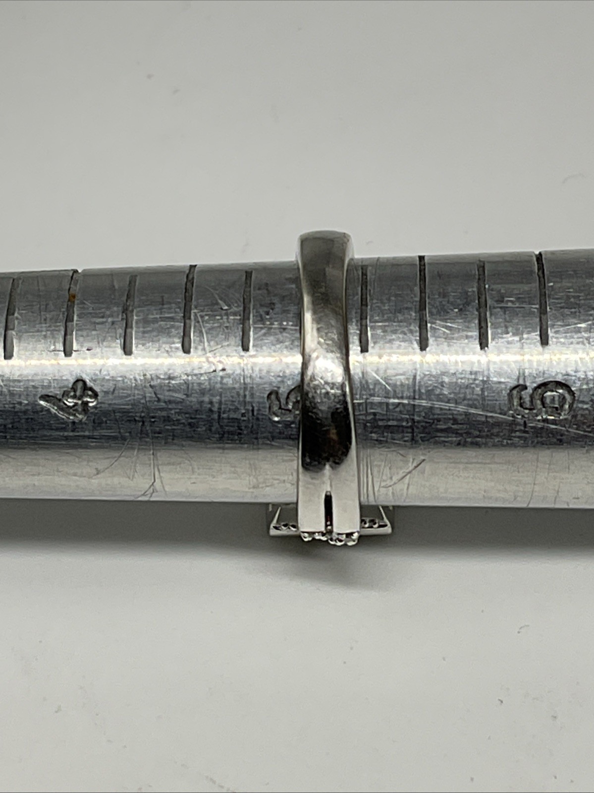 Engagement Ring Solid 13K W. Gold Solitaire Princ… - image 12