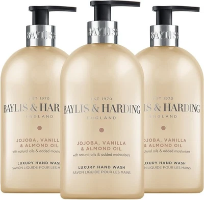 Baylis & Harding Jojoba, Vanilla & Almond Oil Hand Wash, 500 ml (Pack of 3) -