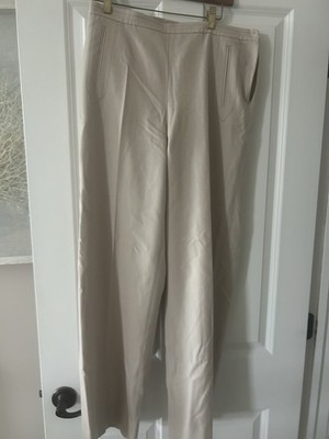 Max Mara 100% Wool Pants Beige Women 10 US 44 Italy