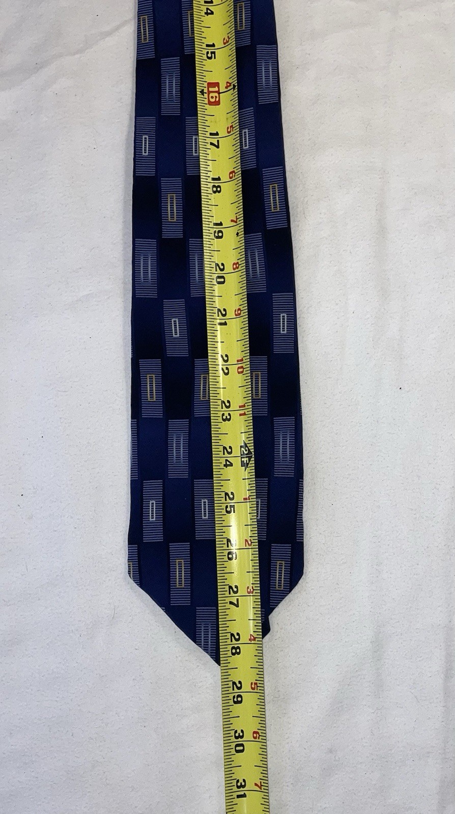 Piattelli Platinum Blue Rectangular 100% Silk des… - image 5