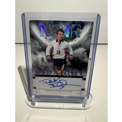 Panini 2024-25 Noir Soccer Teddy Sheringham England Auto MS-TS Midnight /99