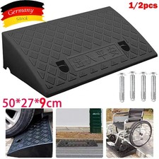 1/2 STK Bordsteinrampe Plastik Rampe Schwellenrampe Auffahrrampe Auffahrhilfe DE