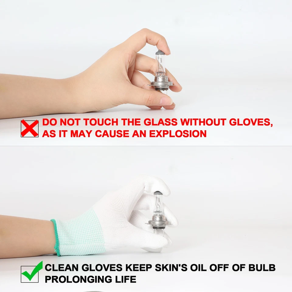 4X6" Halogen Stock Clear Glass Lens Metal Headlight H4 Bulb Warm Yellow Set 12v - Image 3 of 4