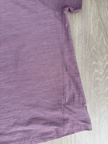 Athleta Ultimate Train Textured Tee Mauve S/S Stretch Pullover Size XXS - Picture 3 of 9