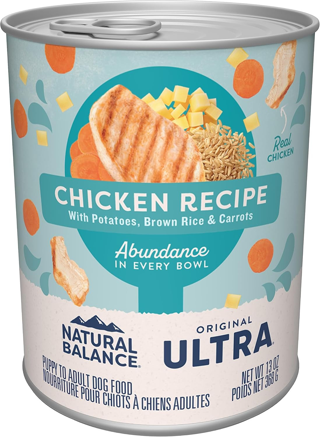 Original Ultra Adult Wet Dog Food, Chicken Formula with Brown Rice, Carrots & Po
