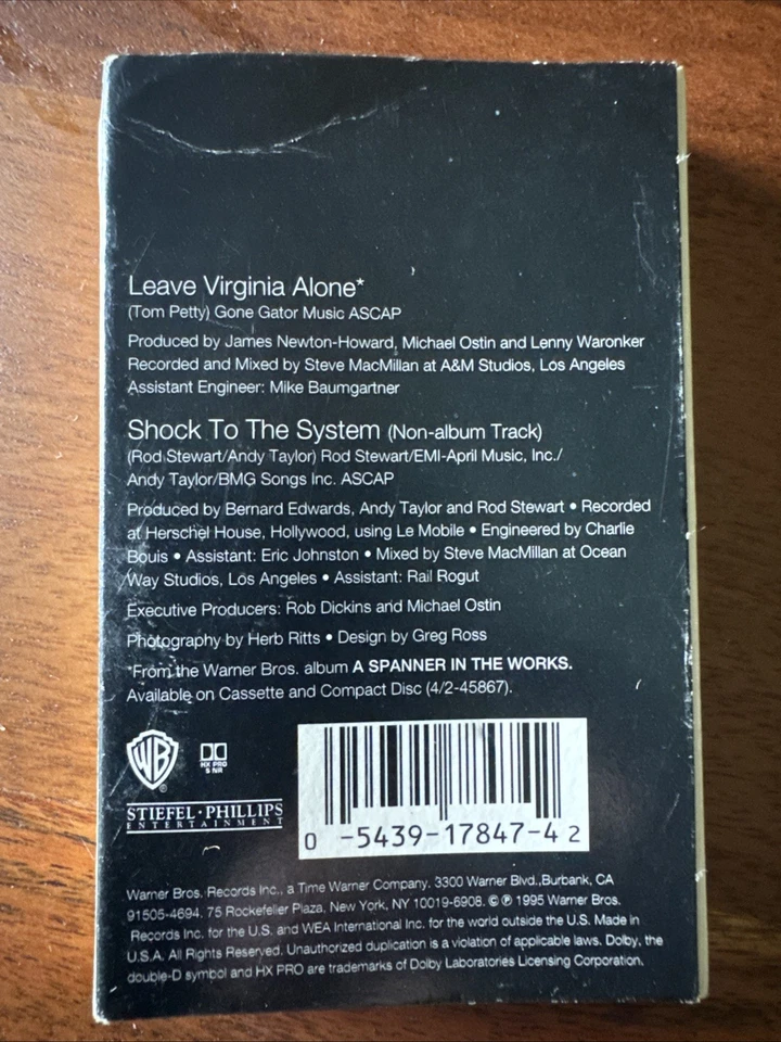 Rod Stewart Leave Virginia Alone Single Cassette Tape 1995 Foto 2 de 4