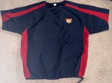 Cooperstown Dreams Park Adult Blue Windbreaker Jacket.  Pullover Short Sleeve. L