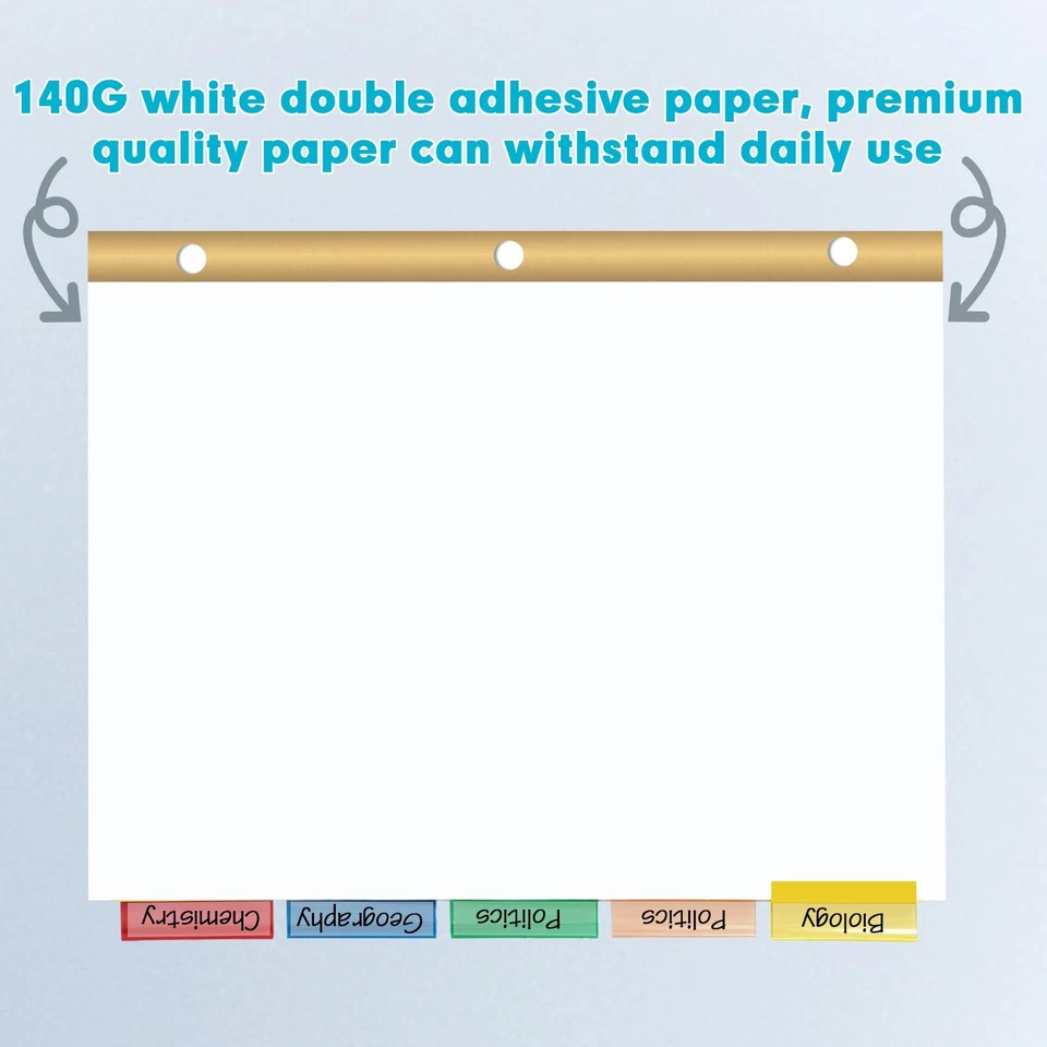 Binder Divider, 120 Pack Binder Index White Dividers with 5 Insertable Multic... - Image 4 of 4