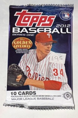 2012 Topps Series One Baseball MLB Factory Sealed Hobby Pack New 10 cards