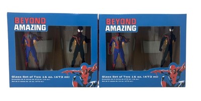 Marvel Comics Bioworld Amazing Spider-Man 16oz Pint Glasses Set of 4 