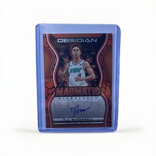 TJ McConnell Magmatic Orange Auto /99 Obsidian 2024-25 Indiana Pacers