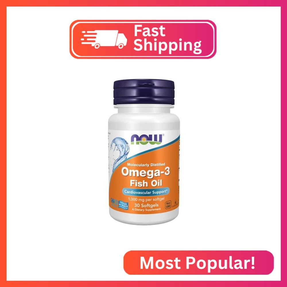NOW Foods Supplements, Omega-3 180 EPA / 120 DHA, Molecularly Distilled, Cardiov
